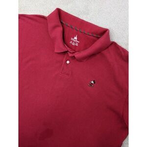 Disney Parks Mickey Mouse‎ Polo Shirt Mens XXL Red Adult Authentic Short Sleeve